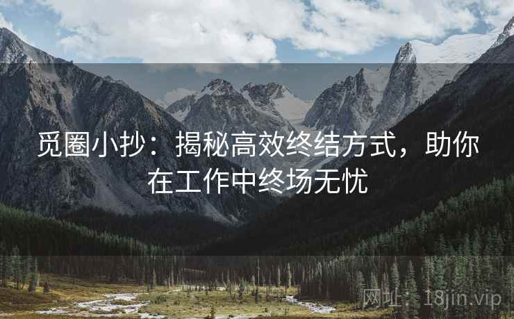 觅圈小抄：揭秘高效终结方式，助你在工作中终场无忧